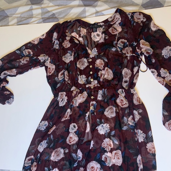 Forever 21 Flower Dress in Plus Size 0x - Picture 3 of 4